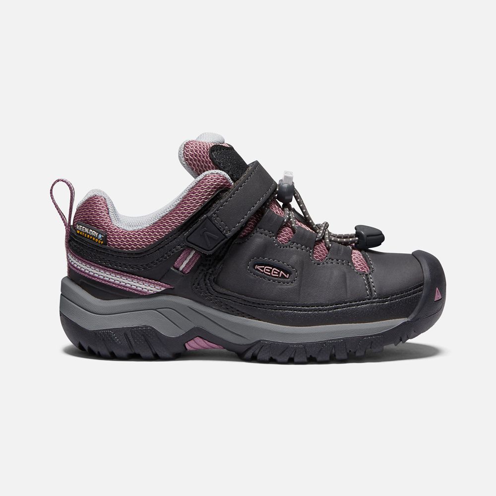 Keen Outdoor Ayakkabı Çocuk Siyah/Pembe - Targhee Waterproof - Türkiye EYDB73941